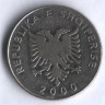 Монета 5 леков. 2000 год, Албания.