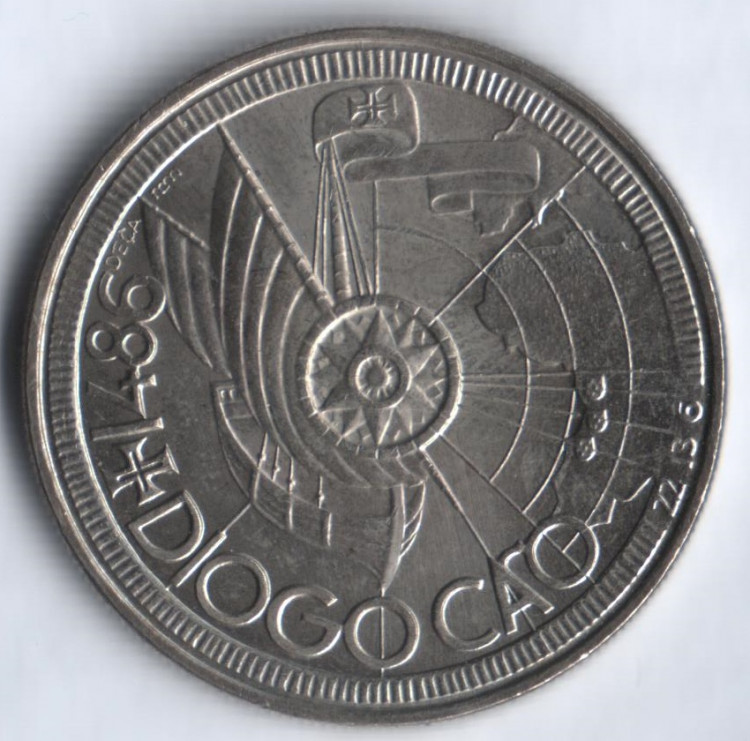 Монета 100 эскудо. 1987 год, Португалия. Диогу Кан.