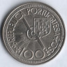Монета 100 эскудо. 1987 год, Португалия. Диогу Кан.