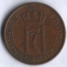 Монета 2 эре. 1946 год, Норвегия.