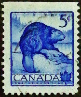 Почтовая марка (5 c.). "Национальная неделя дикой природы". 1954 год, Канада. Тип 2.