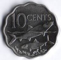 Монета 10 центов. 2007 год, Багамские острова.