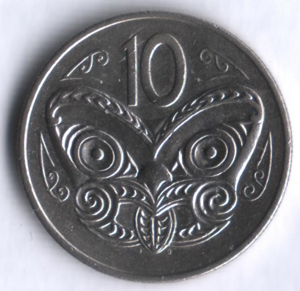 Монета 10 центов. 1982 год, Новая Зеландия.