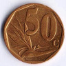 Монета 50 центов. 2011 год, ЮАР. South Africa.