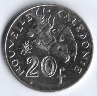 Монета 20 франков. 2010 год, Новая Каледония.