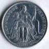 Монета 2 франка. 1993 год, Французская Полинезия.