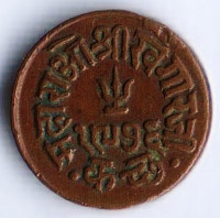 Монета 1 трамбийо. 1920 год, Княжество Кач.