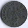 Монета 1 рейхспфенниг. 1941 год (J), Третий Рейх.