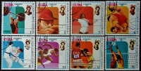 Набор почтовых марок (8 шт.). "Летние Олимпийские игры- Москва`1980 (II)". 1980 год, Куба.