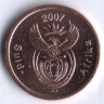 5 центов. 2007 год, ЮАР. (Suid-Afrika).