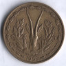 Монета 10 франков. 1959 год, Западно-Африканские Штаты.