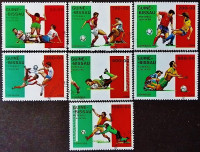 Набор почтовых марок (7 шт.). "Чемпионат мира по футболу, Италия`1990". 1989 год, Гвинея-Бисау.