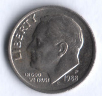 10 центов. 1988(P) год, США.