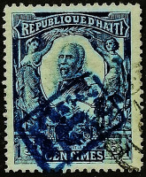 Почтовая марка (5 c.). "Генерал Пьер Норд Алексис (II)". 1904 год, Гаити.