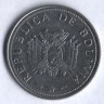 Монета 1 боливиано. 2008 год, Боливия.