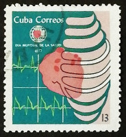 Почтовая марка. "Международный месяц сердца". 1972 год, Куба.