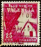 Почтовая марка. "Барак в Валенсии". 1964 год, Испания.