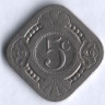 Монета 5 центов. 1929 год, Нидерланды.