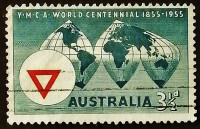 Почтовая марка. "100 лет международной молодёжной волонтёрской организации". 1955 год, Австралия.