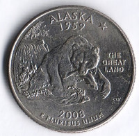 25 центов. 2008(D) год, США. Аляска.