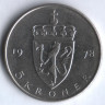 Монета 5 крон. 1978 год, Норвегия.