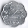 Монета 2 пайса. 1965(B) год, Индия.