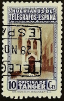 Почтовая марка (10 c.). "В пользу сирот". 1947 год, Танжер (Испанское Почтовое Отделение).