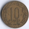 10 франков. 1977 год, Центрально-Африканские Штаты.
