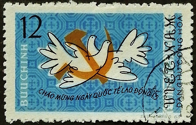 Почтовая марка. "Международный день трудящихся". 1963 год, Вьетнам.
