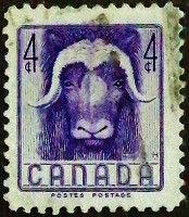 Почтовая марка (4 c.). "Национальная неделя дикой природы". 1955 год, Канада. Почтовая марка (4 c.). "Национальная неделя дикой природы". 1955 год, Канада.