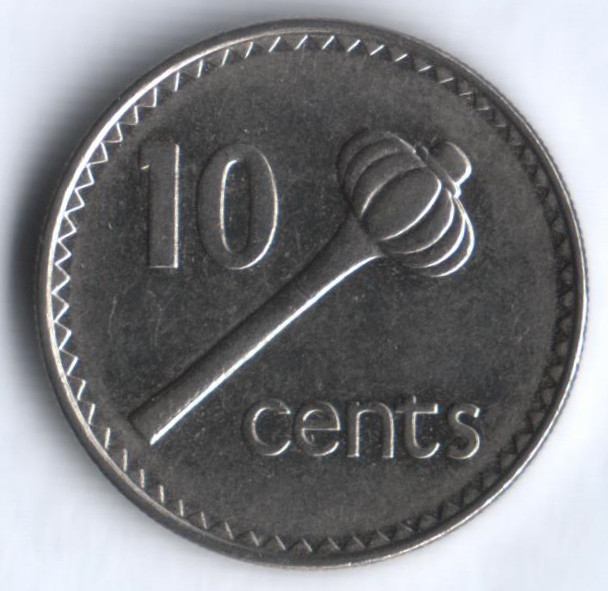10 центов. 1997 год, Фиджи.
