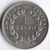 Монета 1 колон. 1974 год, Коста-Рика.