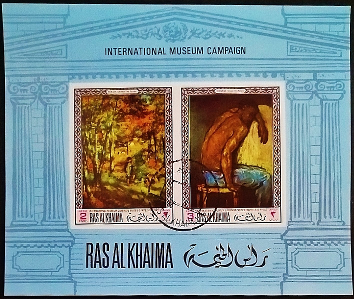 Мини-блок. "Картины из Художественного музея Сан-Паулу". 1968 год, Рас эль-Хайма.