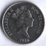 Монета 10 центов. 1988 год, Новая Зеландия.