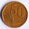 Монета 50 центов. 2014 год, ЮАР. Aforika Borwa - South Africa.