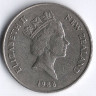 Монета 20 центов. 1988 год, Новая Зеландия.