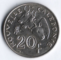 Монета 20 франков. 2016 год, Новая Каледония.
