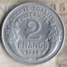 Монета 2 франка. 1948 год, Франция.