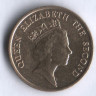 Монета 10 центов. 1990 год, Гонконг.