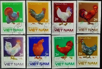 Набор почтовых марок (8 шт.). "Домашняя птица (II)". 1986 год, Вьетнам.