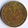 Монета 5 пфеннигов. 1950(J) год, ФРГ. 