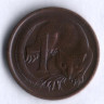 Монета 1 цент. 1977 год, Австралия.