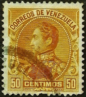 Почтовая марка (50 c.). "Симон Боливар". 1901 год, Венесуэла.