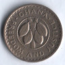 Монета 5 песев. 1975 год, Гана.