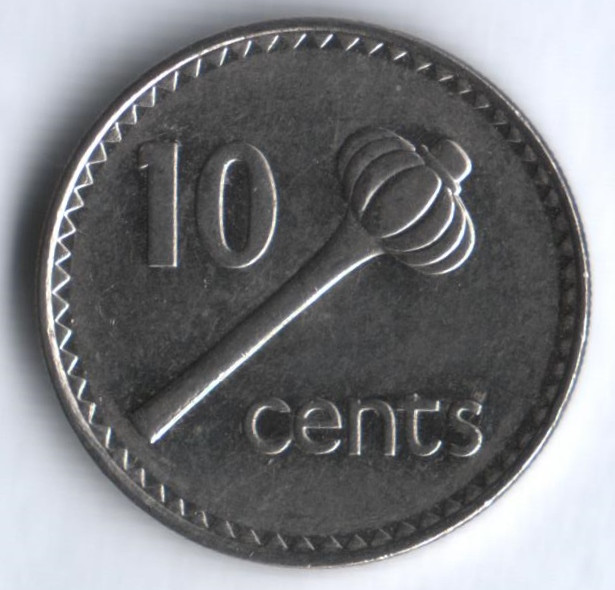 10 центов. 1998 год, Фиджи.