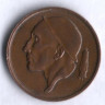 Монета 50 сантимов. 1973 год, Бельгия (Belgie).
