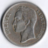 Монета 5 боливаров. 1935 год, Венесуэла.
