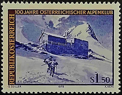 Марка почтовая. "100-летие Австрийского альпийского клуба". 1978 год, Австрия.