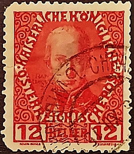 Почтовая марка (12 h.). "Император Франц I". 1913 год, Австрия.