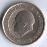 Монета 10 крон. 1986 год, Норвегия.